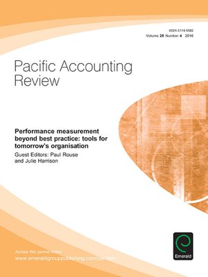 cover image of Pacific Accounting Review, Volume 28, Number 4